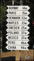Maine World Traveler Signpost